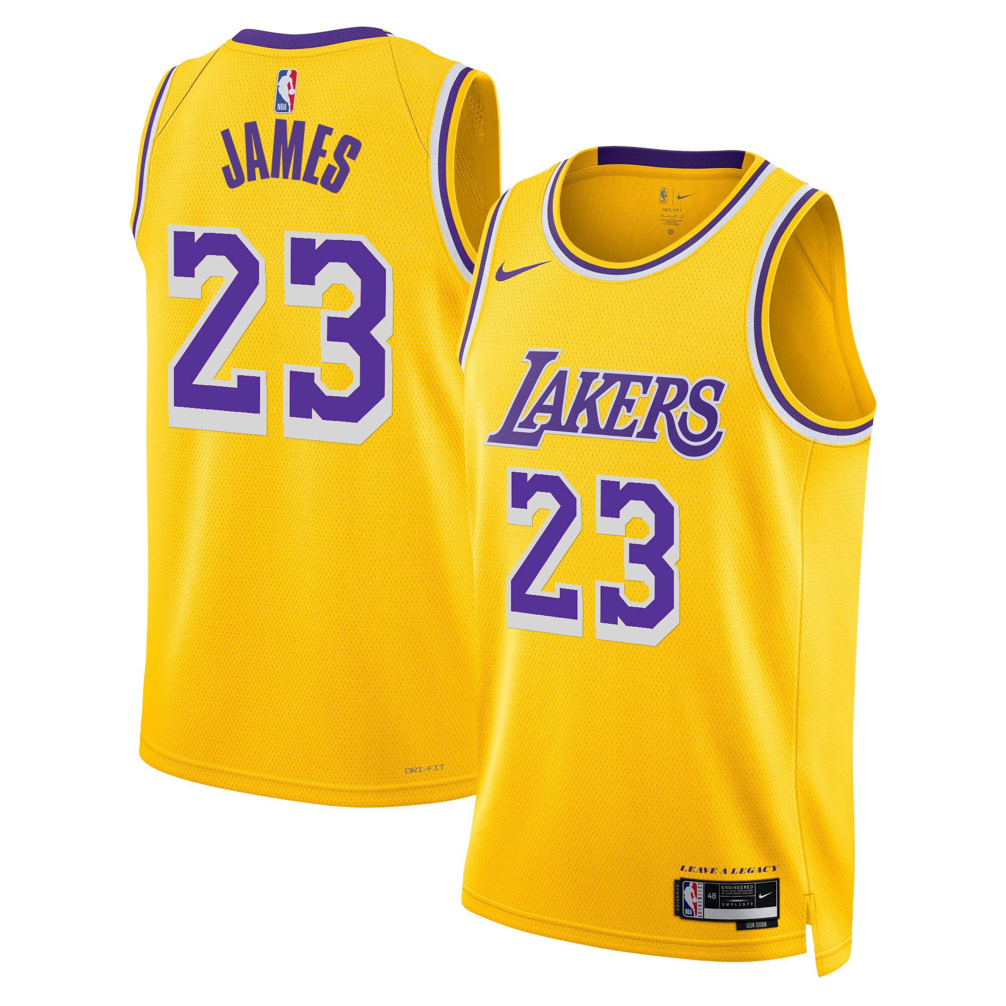 Men Los Angeles Lakers #23 James Yellow 2025 Nike Swingman NBA Jersey->los angeles lakers->NBA Jersey